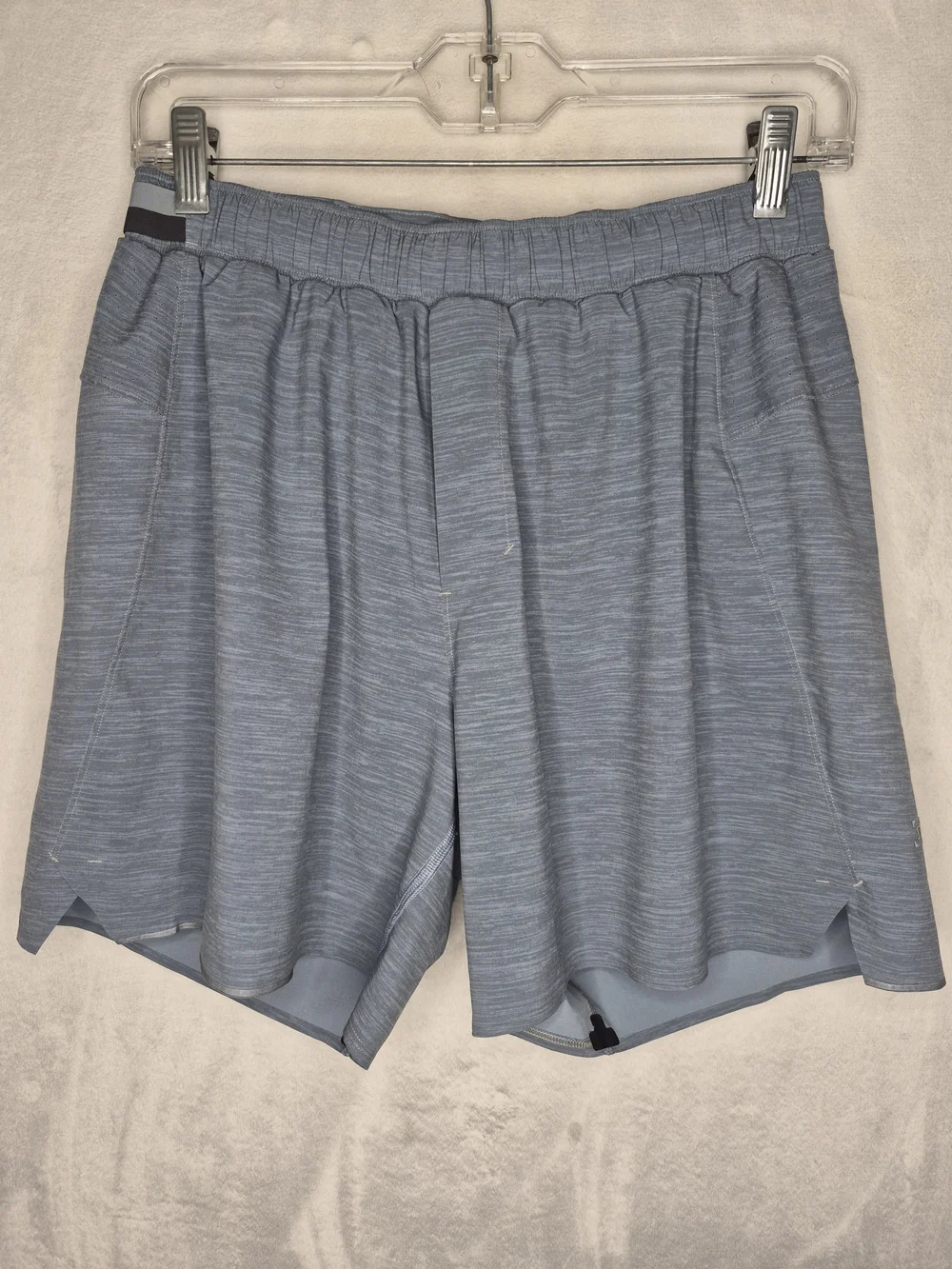 Lululemon Surge Athletic Running Shorts Heather Blue Gray Mens Small 27x6